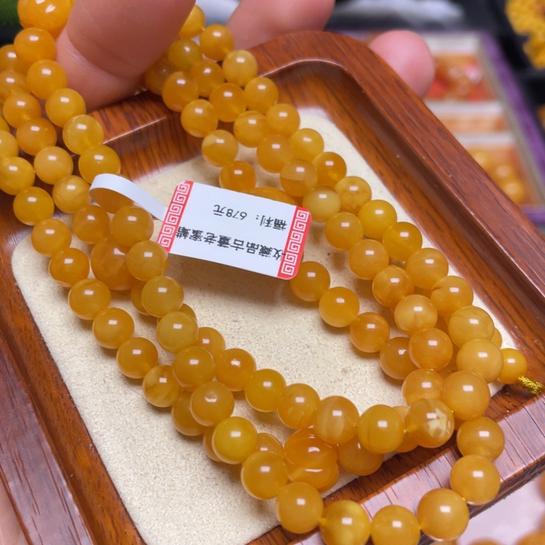 蜜蜡手链未镶嵌手串