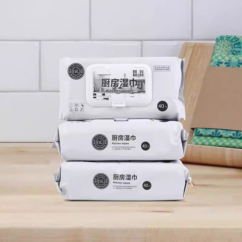 DL东来 厨房湿巾40片[顺丰次日达]厨房清洁油污湿纸巾