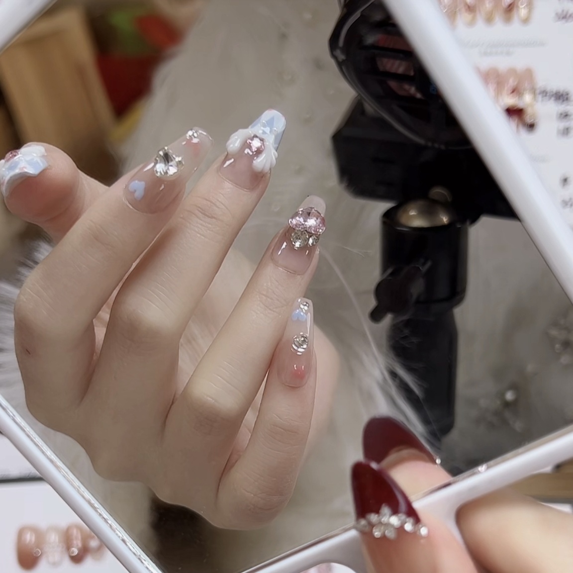 【天使之翼】纯手工光疗穿戴甲显嫩美少女甜心天使翅膀美甲穿戴美甲