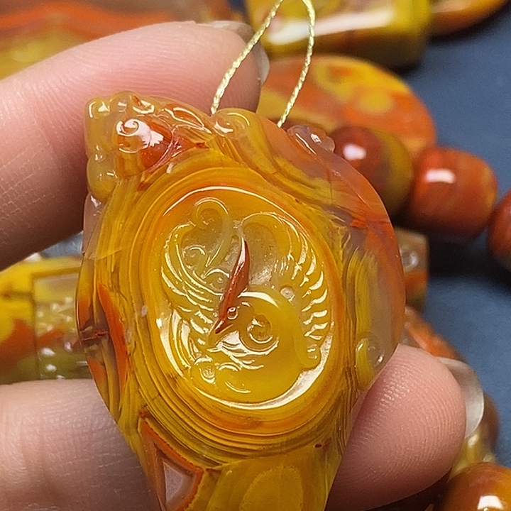 玛瑙/玉髓挂件未镶嵌冰****糖