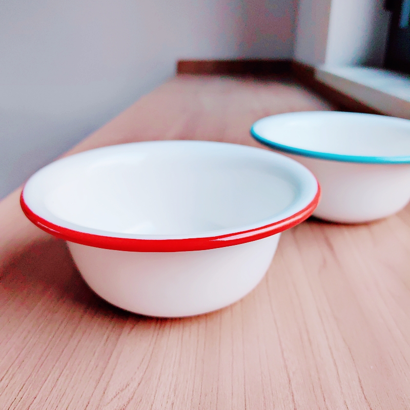 搪瓷盆带盖 加厚家用菜盆 沙拉盆 面盆冰箱保鲜碗打蛋盆 摔不碎