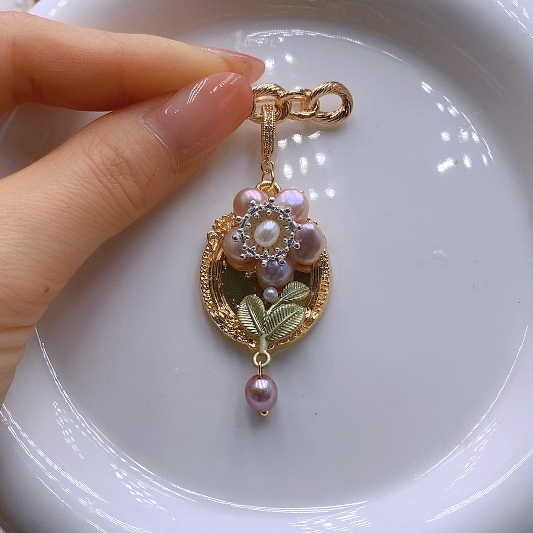 一***号淡水珍珠银S925镶嵌耳饰