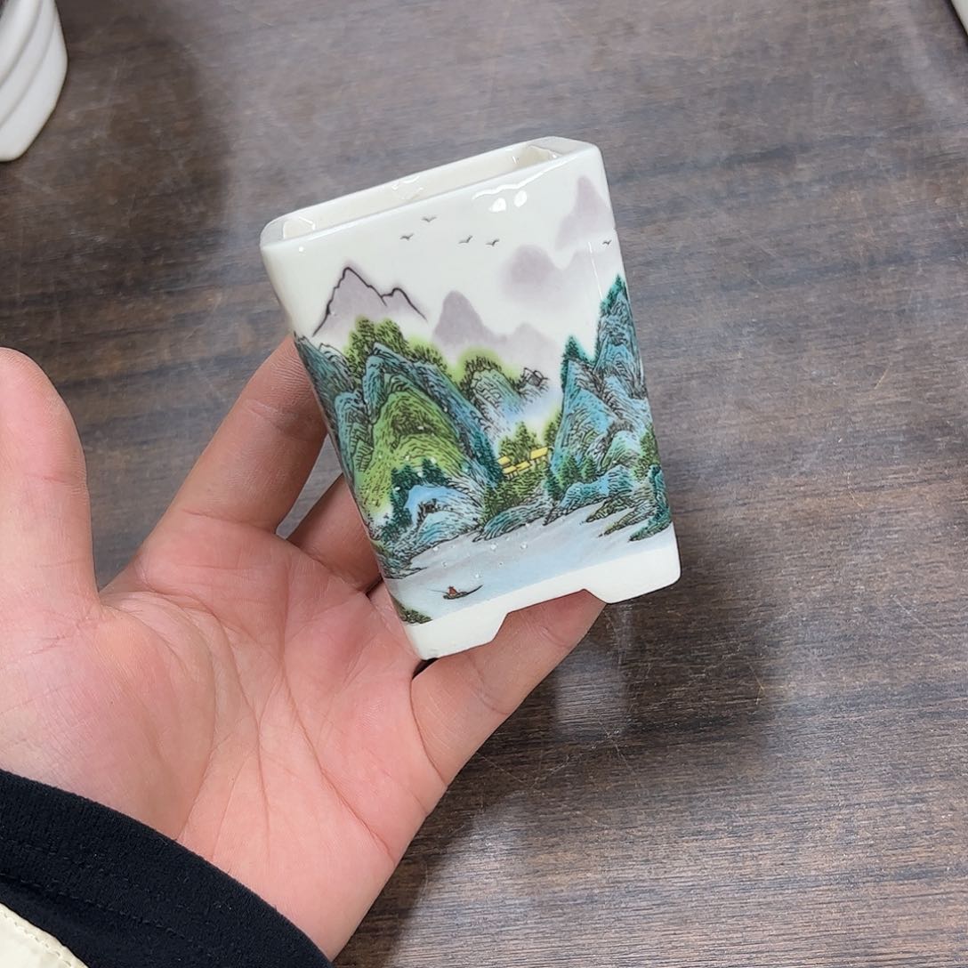 紫砂花盆088号瑕疵6/7cm