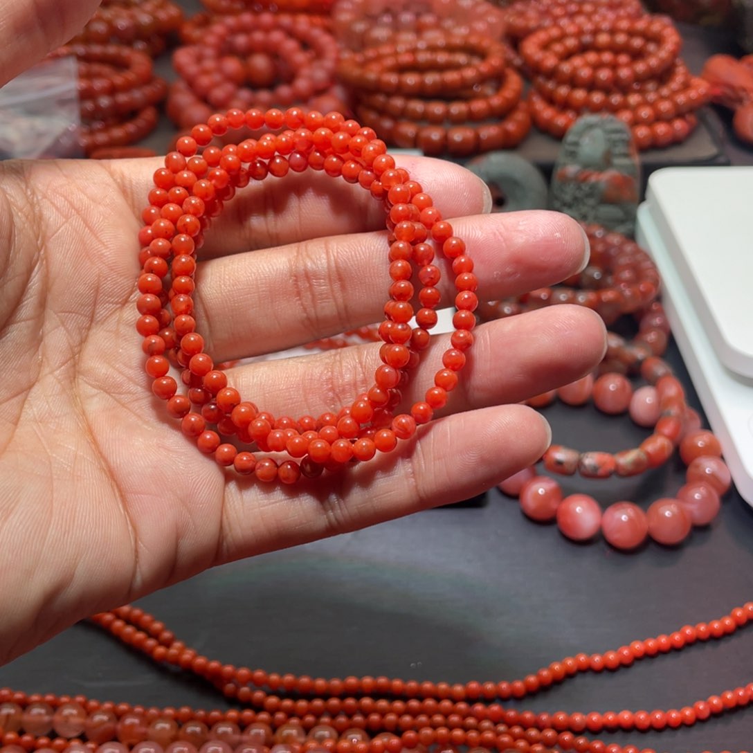 南红玛瑙手链未镶嵌