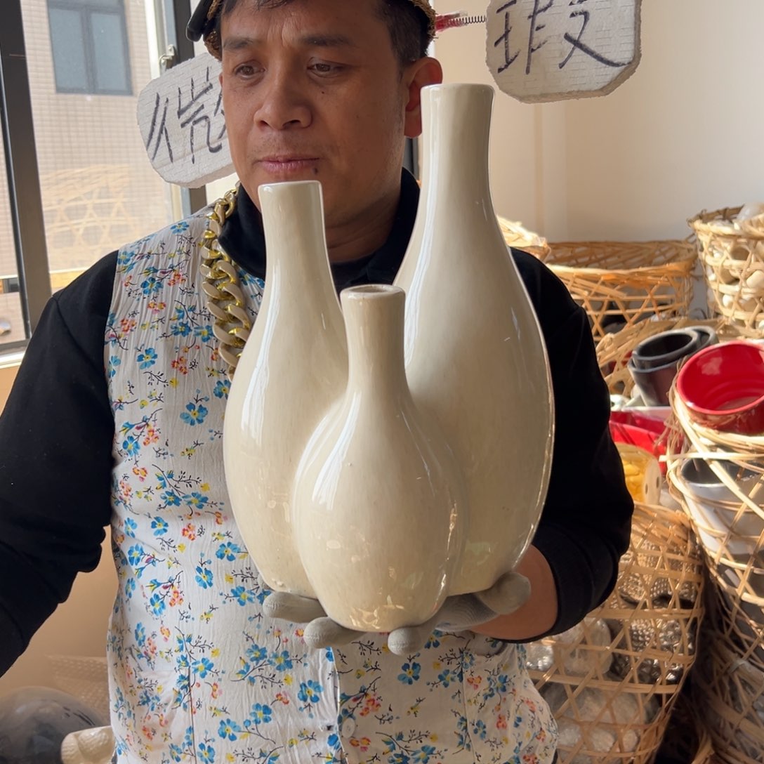 摆件89 号高中低温陶瓷工艺瓶（部分微瑕）