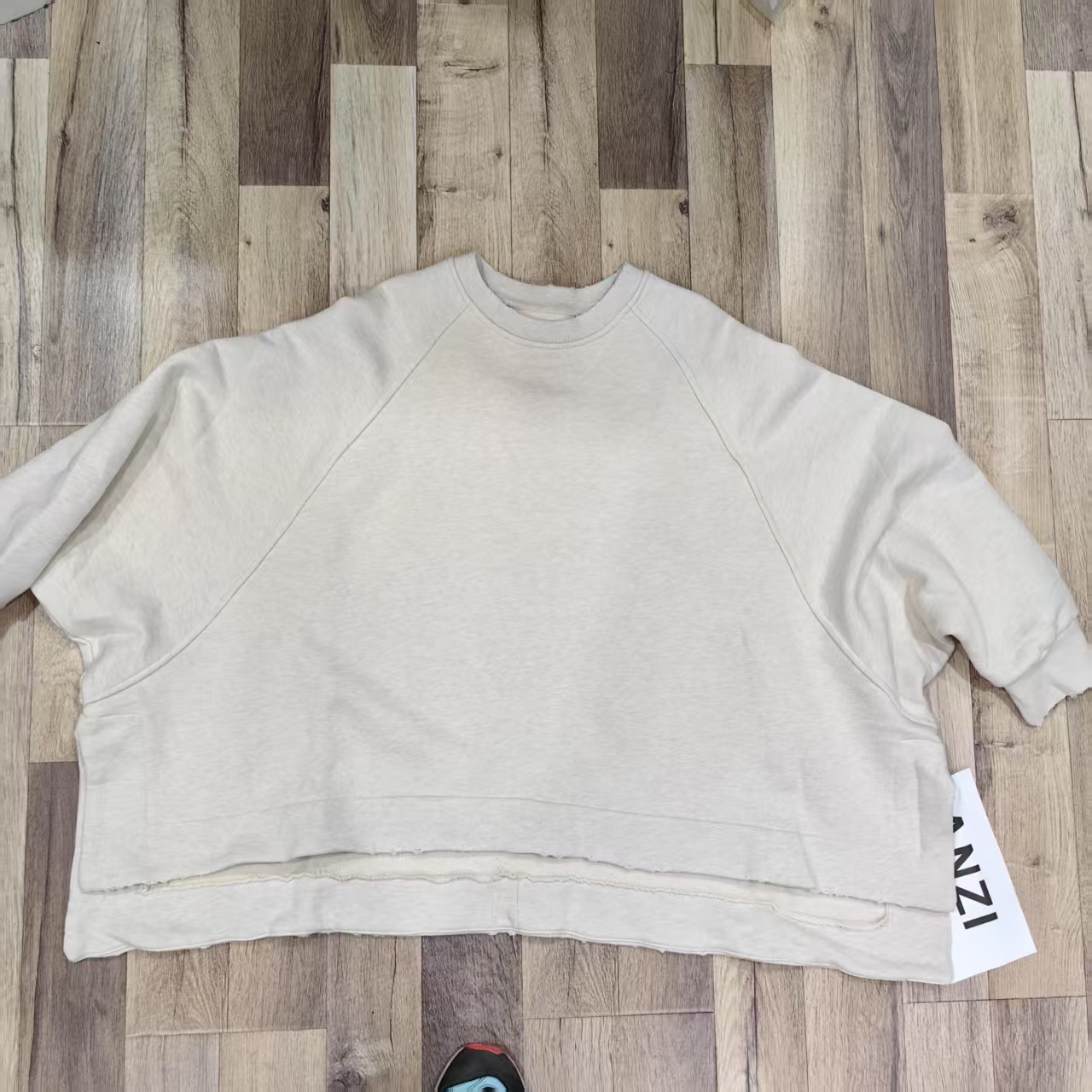 女套头百搭风卫衣白色圆领宽松纯色女士时尚针织