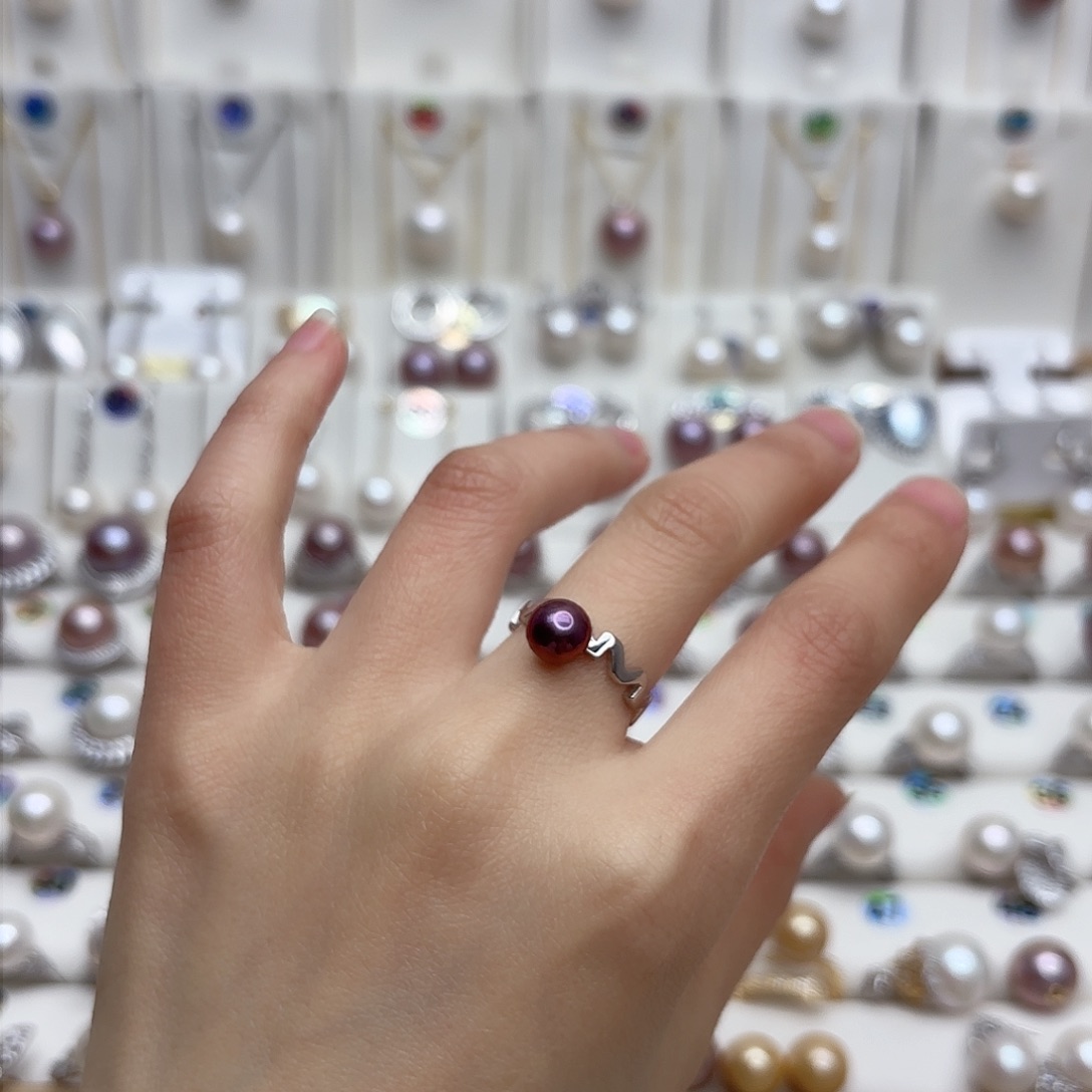 淡水珍珠颈饰银S925镶嵌