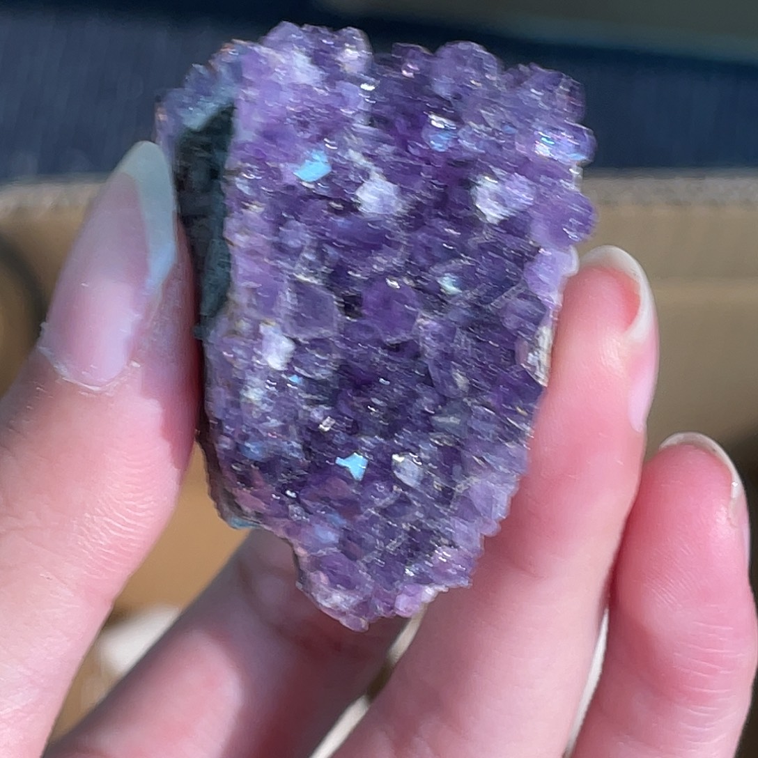 水晶未镶嵌手串紫晶片 16号