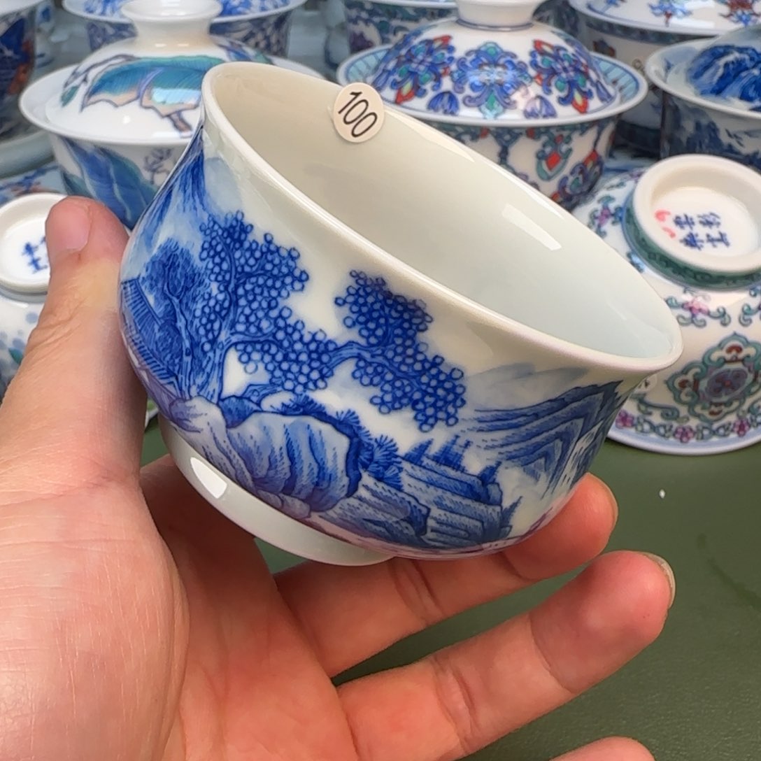 彦祖纯手工手绘茶具100