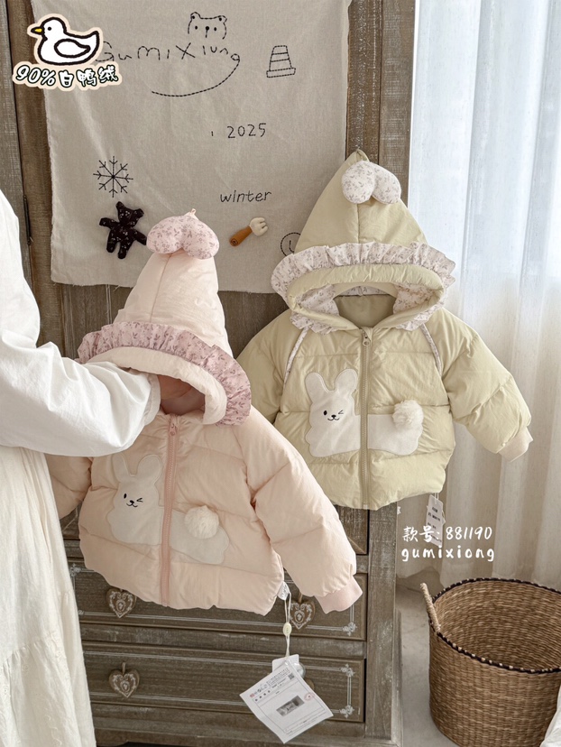 谷米熊-【881190萌兔】连帽羽绒外套