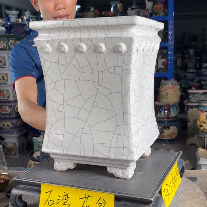 一风堂石湾花盆 内18*28修补痕迹瑕疵