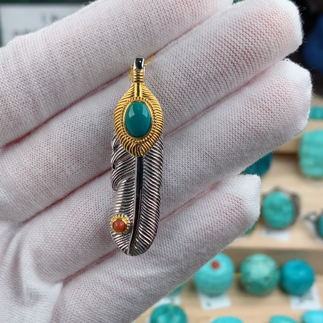 绿松石银S925镶嵌配饰