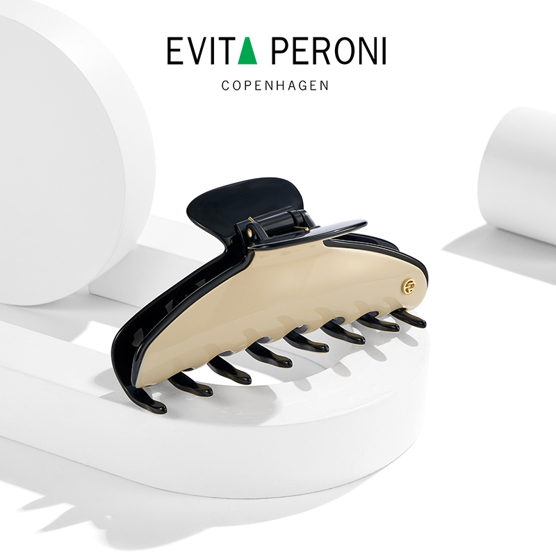 Evita Peroni/依慧达黑白经典加大号高品质后脑勺发卡成人抓夹ZB