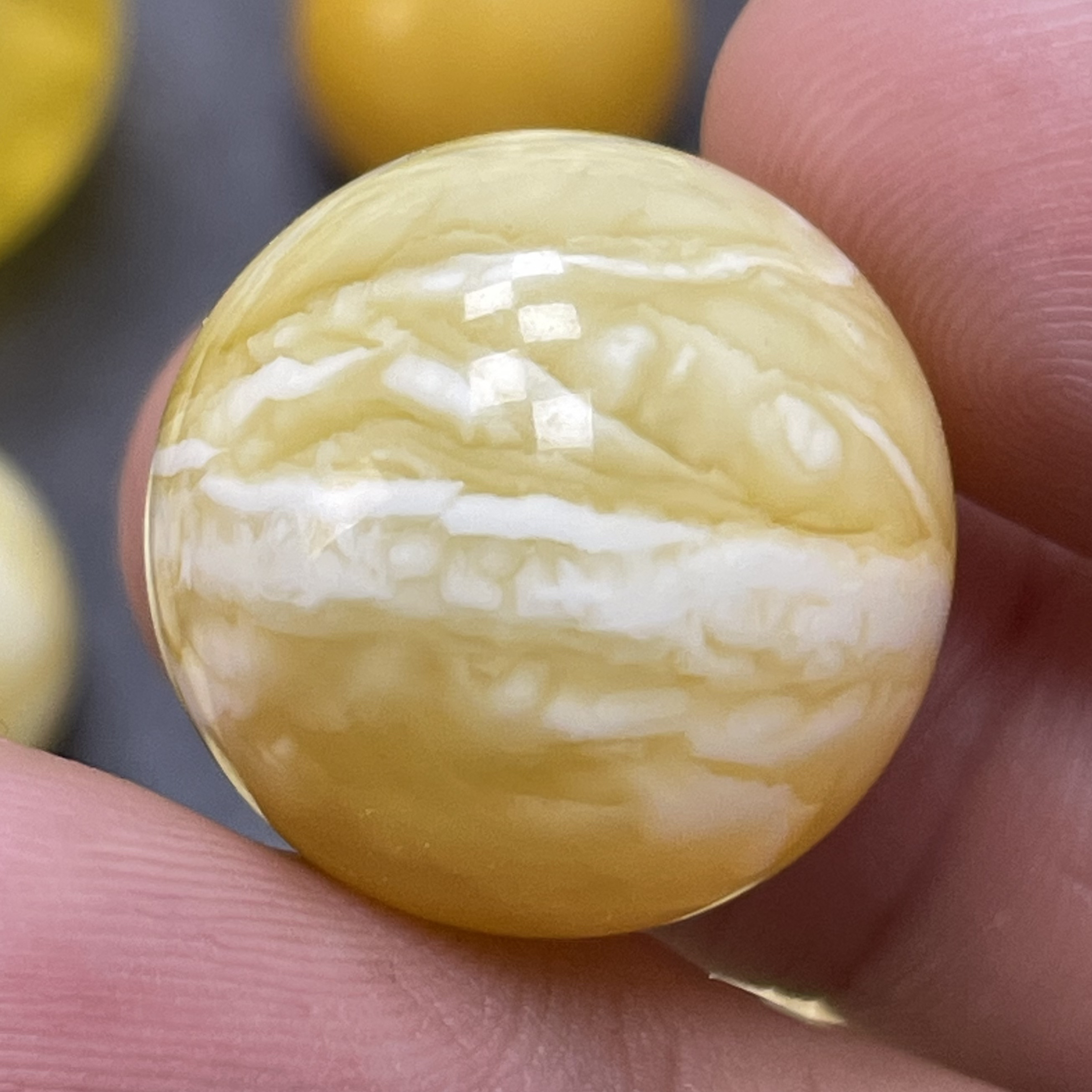 魔梵珠宝｜19.1mm俄料天然蜜蜡 高货瓷白虎皮妖花 微花粉 