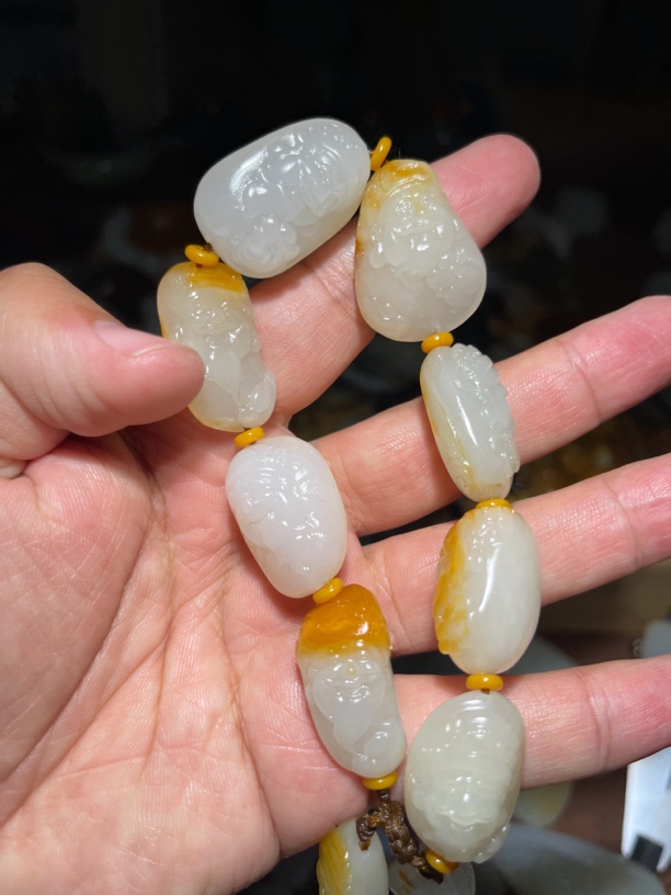 和田玉财神手串一条