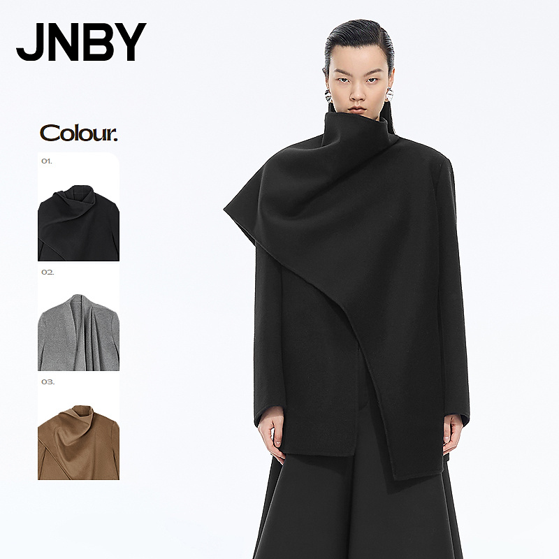 【商场同款】JNBY/江南布衣25冬新品毛呢外套宽松H型5P0814580