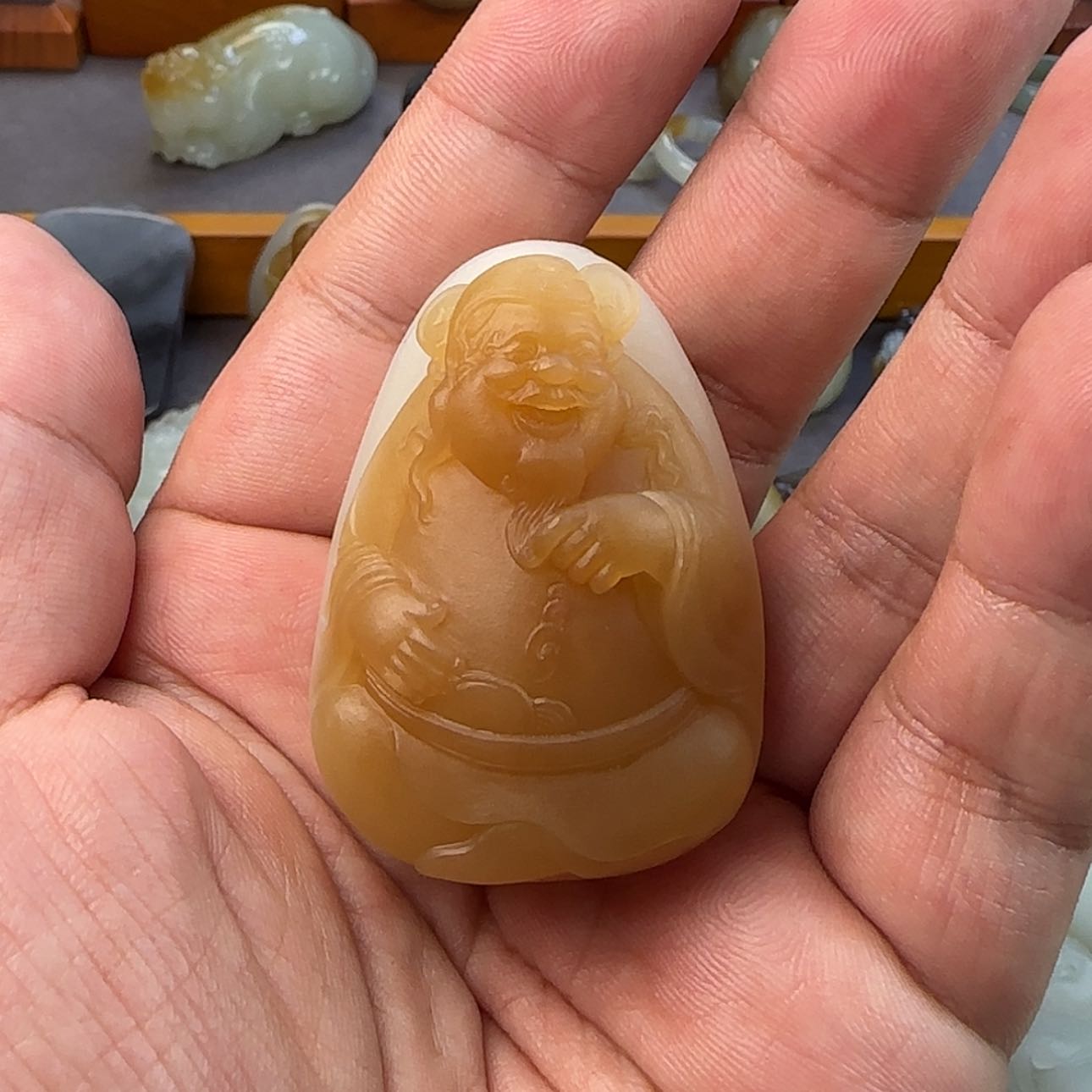 【闪购商品】和田玉（糖玉）颈饰未镶嵌嘛**嘿