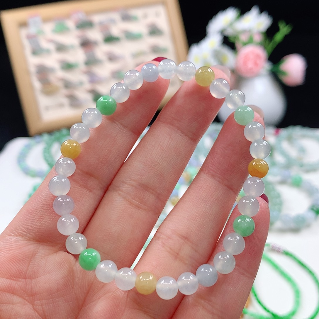 翡翠未镶嵌手链5.6mm