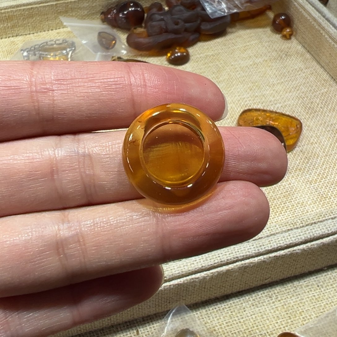 琥珀手链未镶嵌指环14➕
