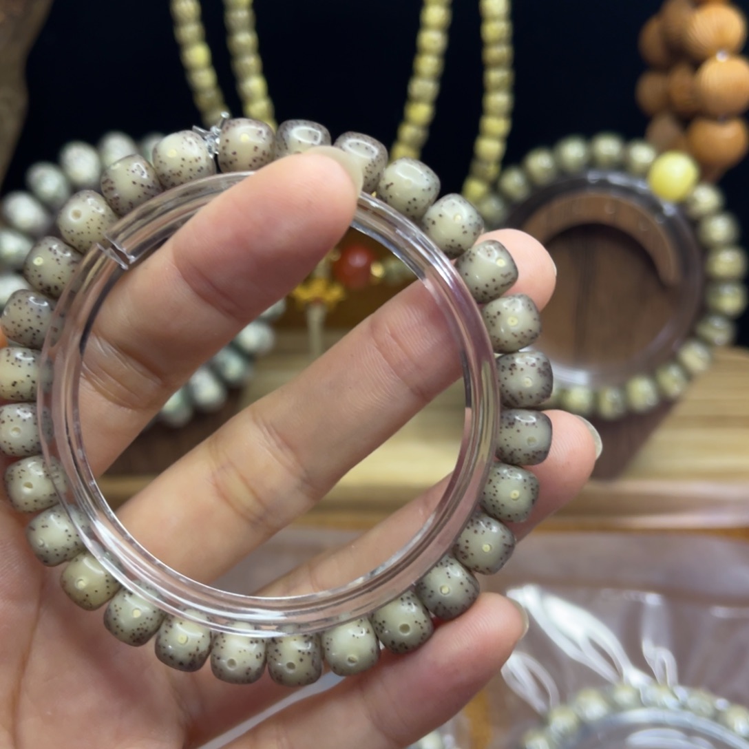 星月菩提吊坠星月顶级灰冰