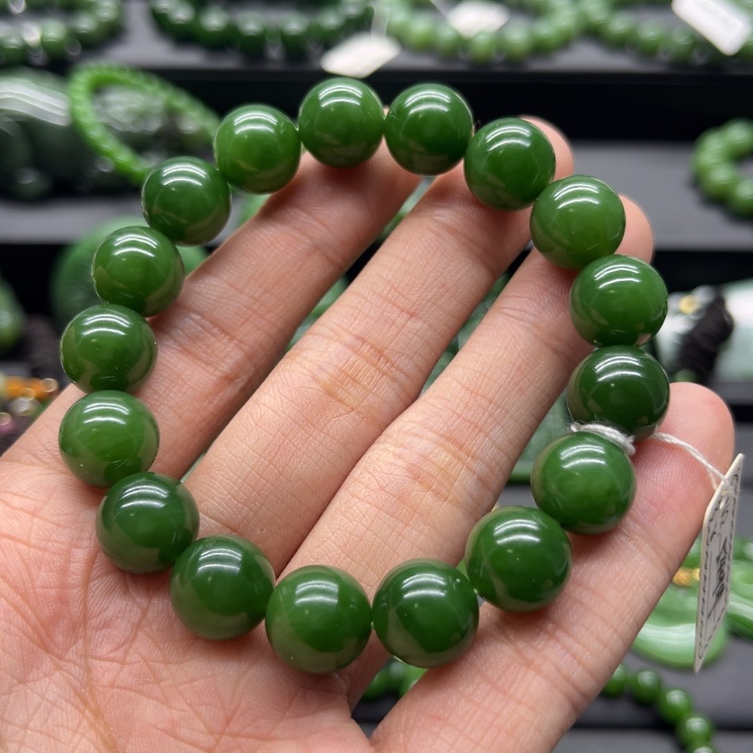 和田玉（碧玉）手链未镶嵌