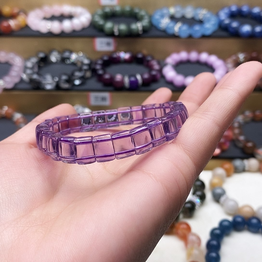 水晶手链未镶嵌紫手牌