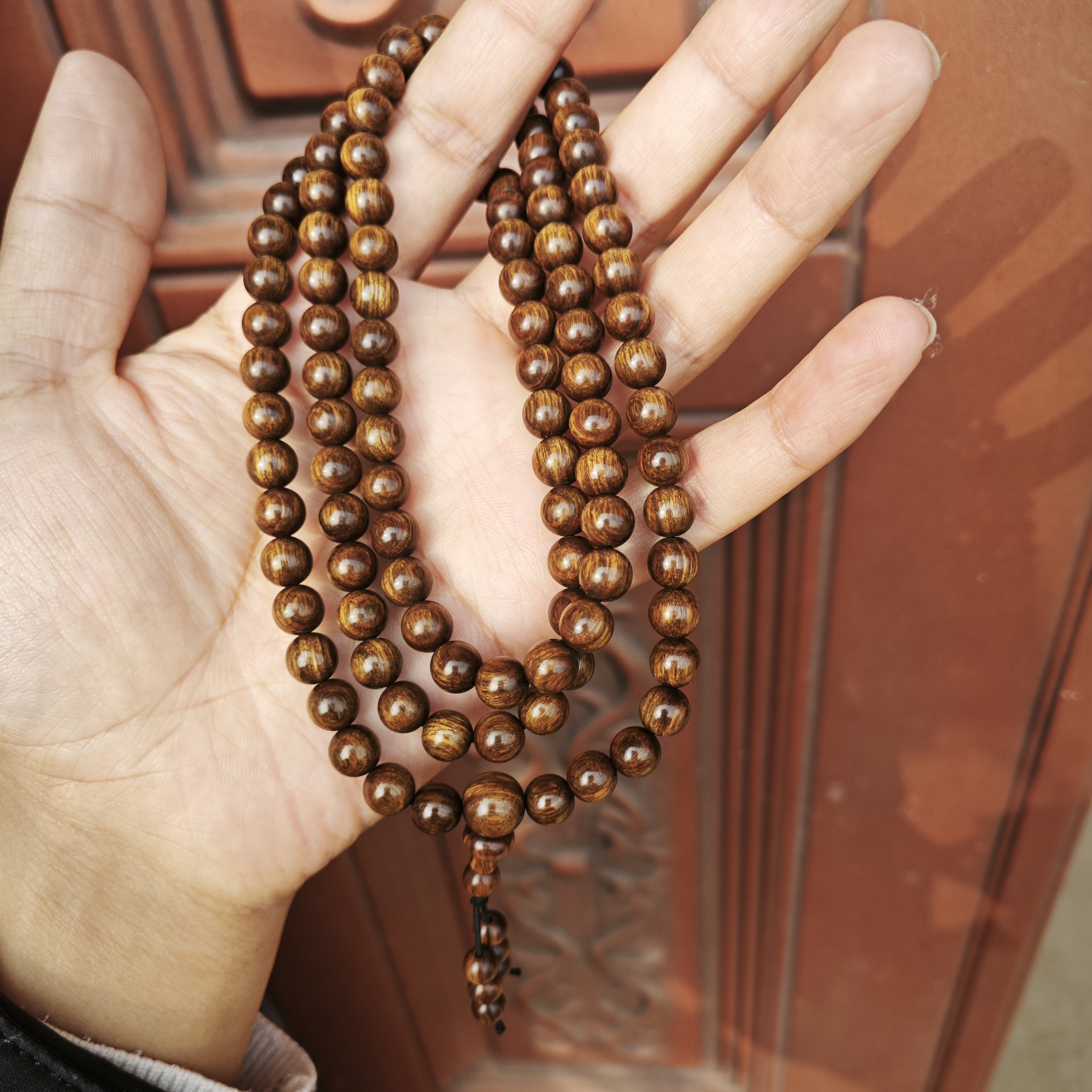 愈疮木手串108×0.8愈创木108/0.8颗颗顺纹漂亮香味好闻无科技保真