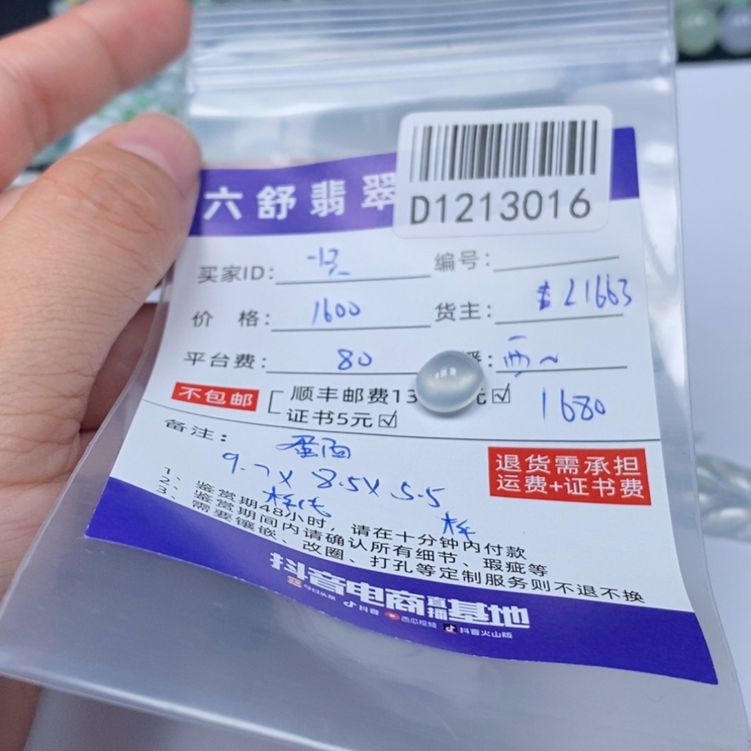 一****翡翠未镶嵌吊坠(不含链)D1213016