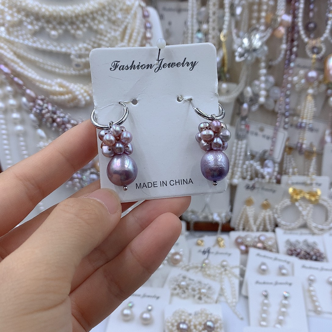 项链耳饰淡水珍珠银S925镶嵌