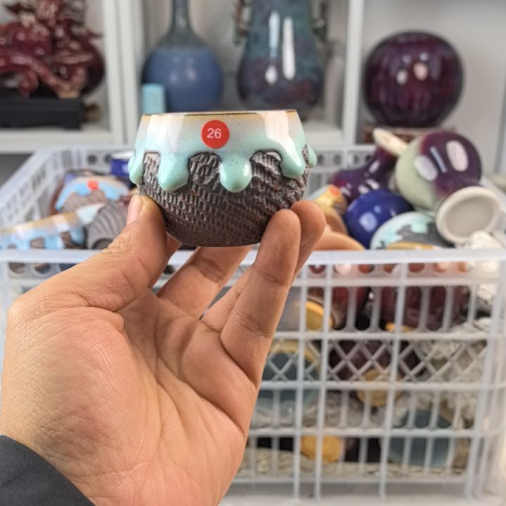 摆件钧瓷摆件神後鎮鈞瓷