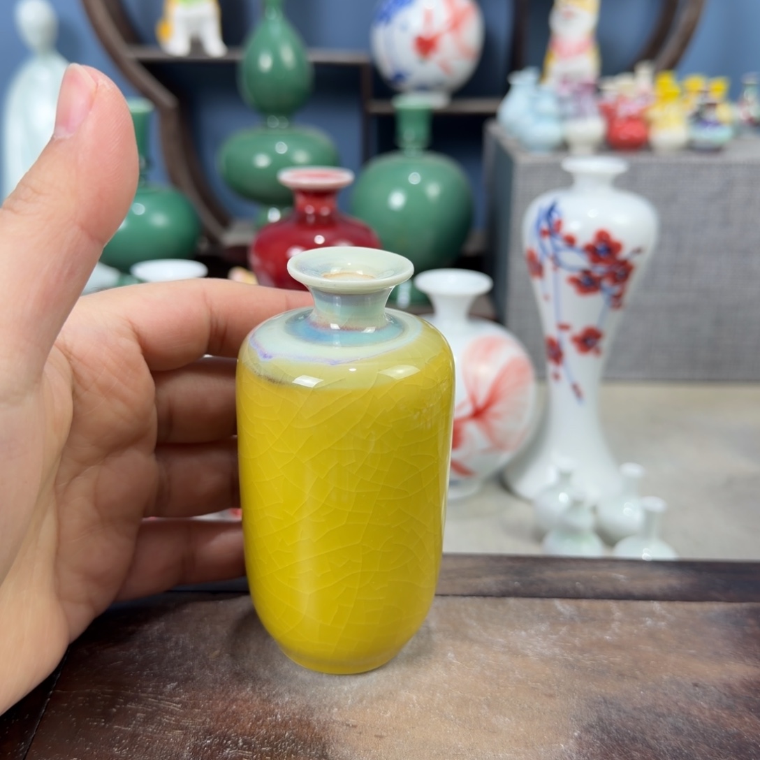 陶瓷手工小花器摆件