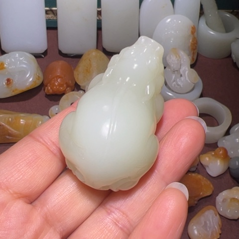 和田玉未镶嵌吊坠(不含链)