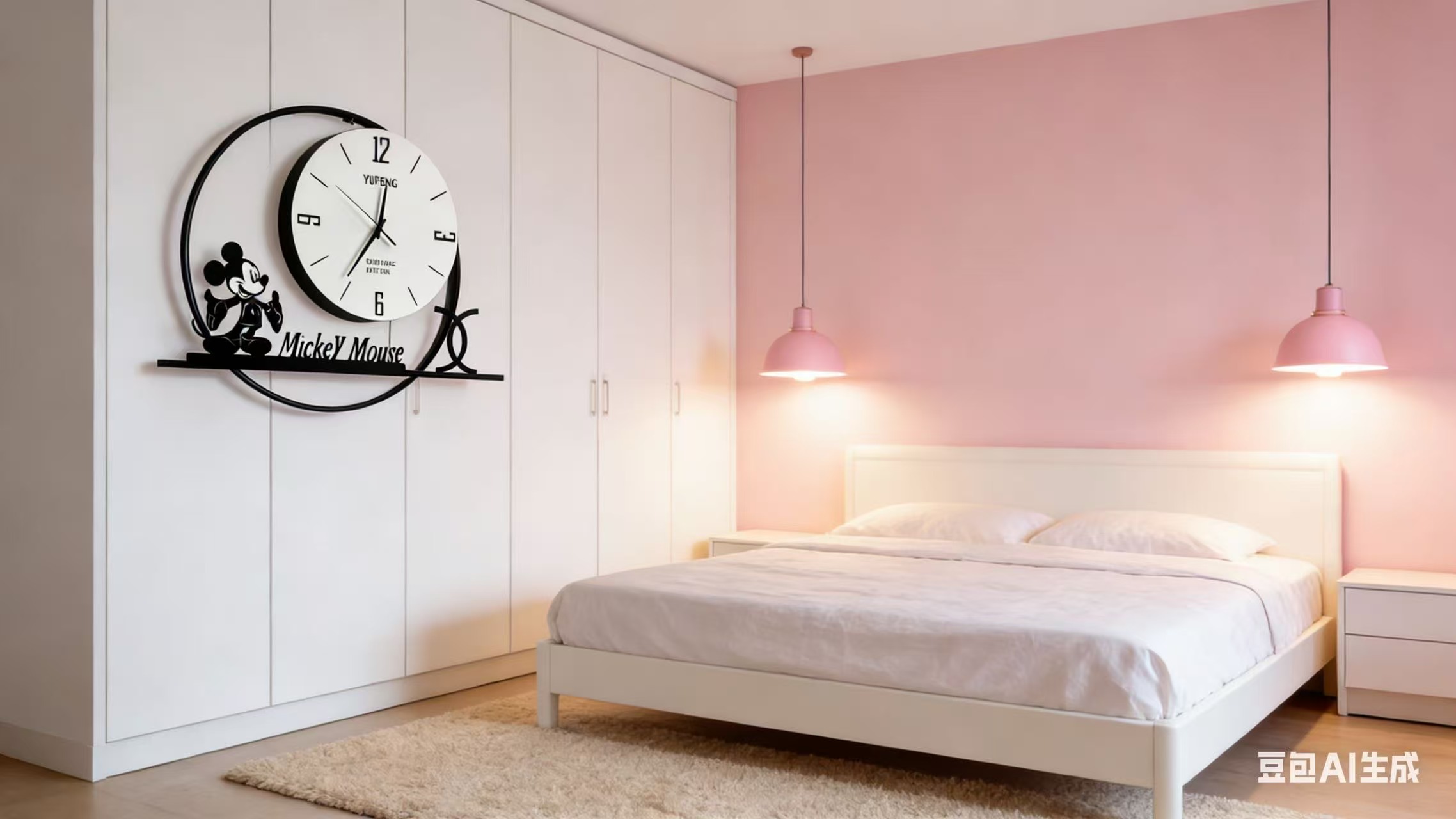 新款简约大气儿童房创意时尚装饰挂钟静音壁挂钟表