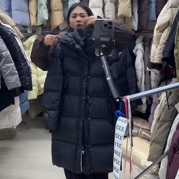 女外套黑色长款外套黑色S