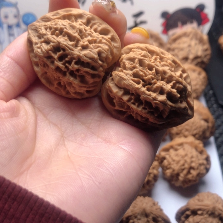 文玩核桃吊坠吃**肉野牛35