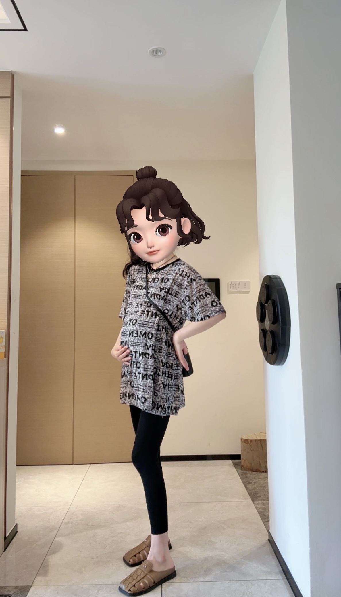 【熹熹】孕妇装 夏季宽松超薄超凉快微弹欧美风字母T