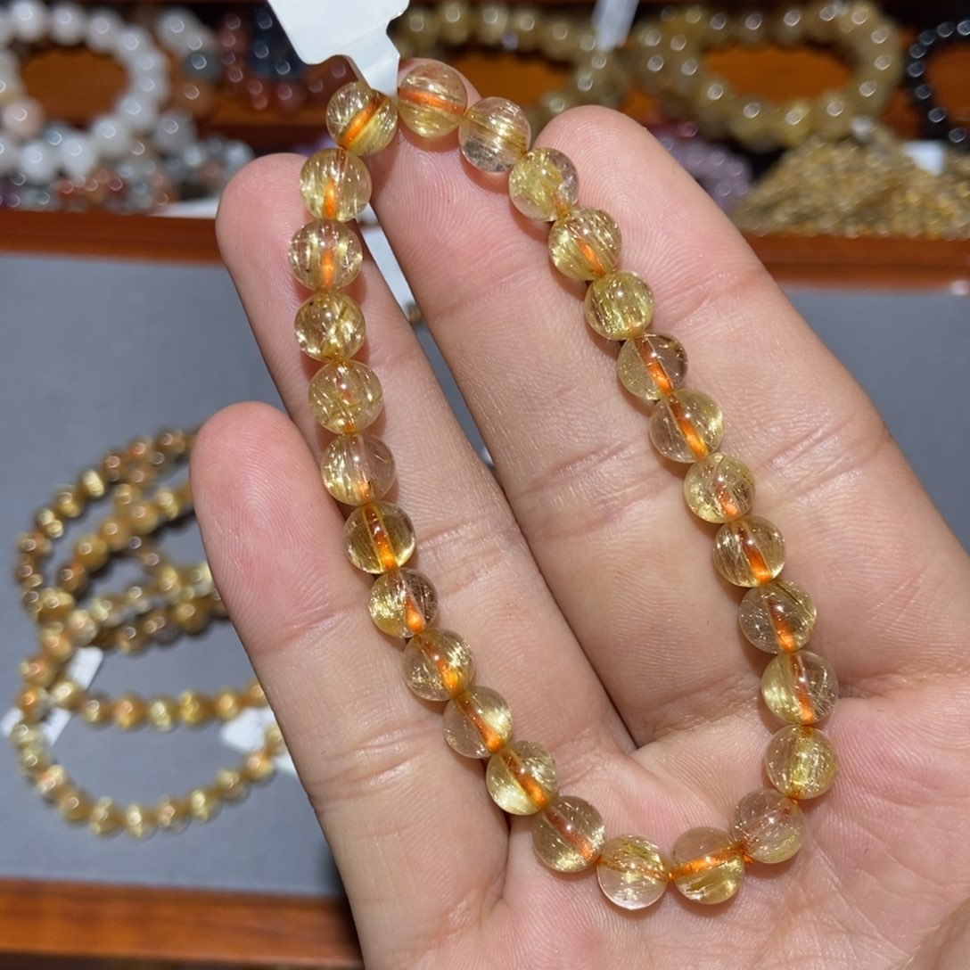 水晶手链未镶嵌金发7m