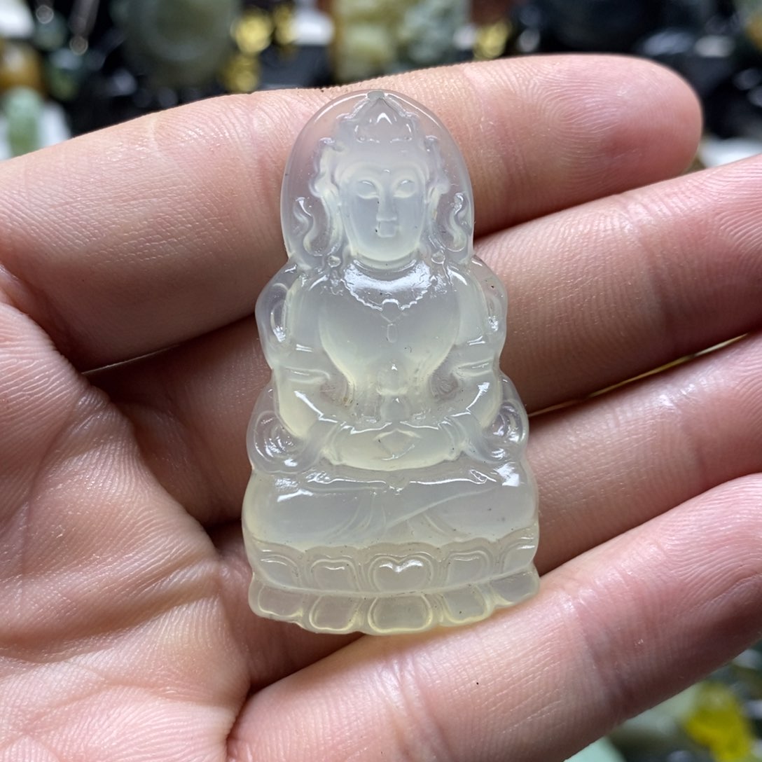 岫玉观音吊坠未镶嵌