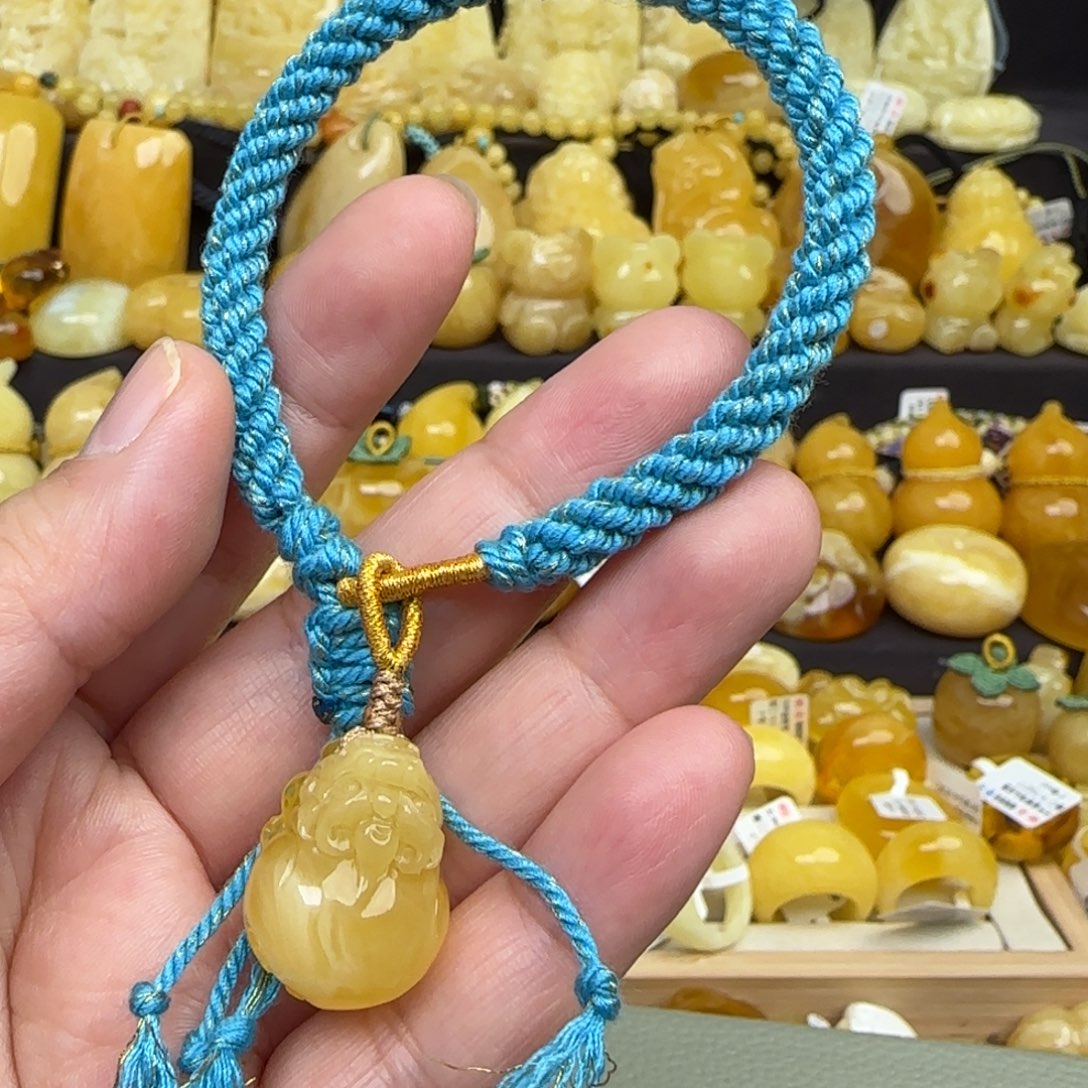 蜜蜡手绳未镶嵌原创款蜜蜡貔貅手绳