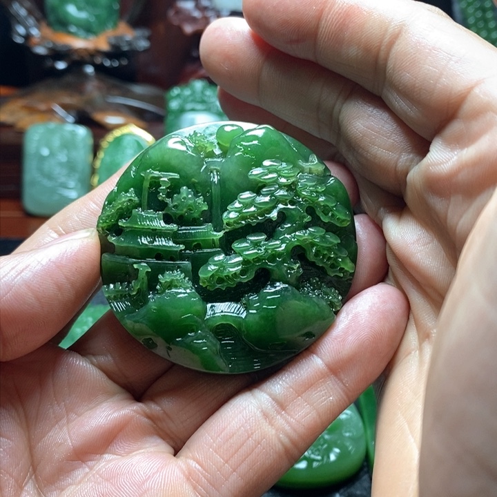 和田玉（碧玉）挂件未镶嵌