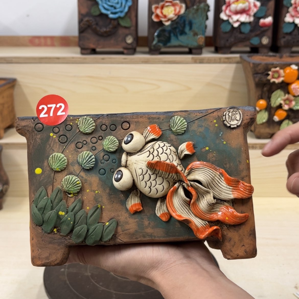 【闪购商品】紫砂花盆272号内口19×11脚高13