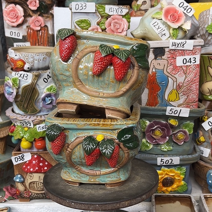 粗陶材质多肉花盆