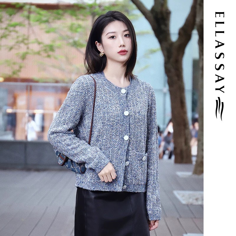 【粉丝专享】歌力思秋冬小香风针织开衫女EWV343M00600