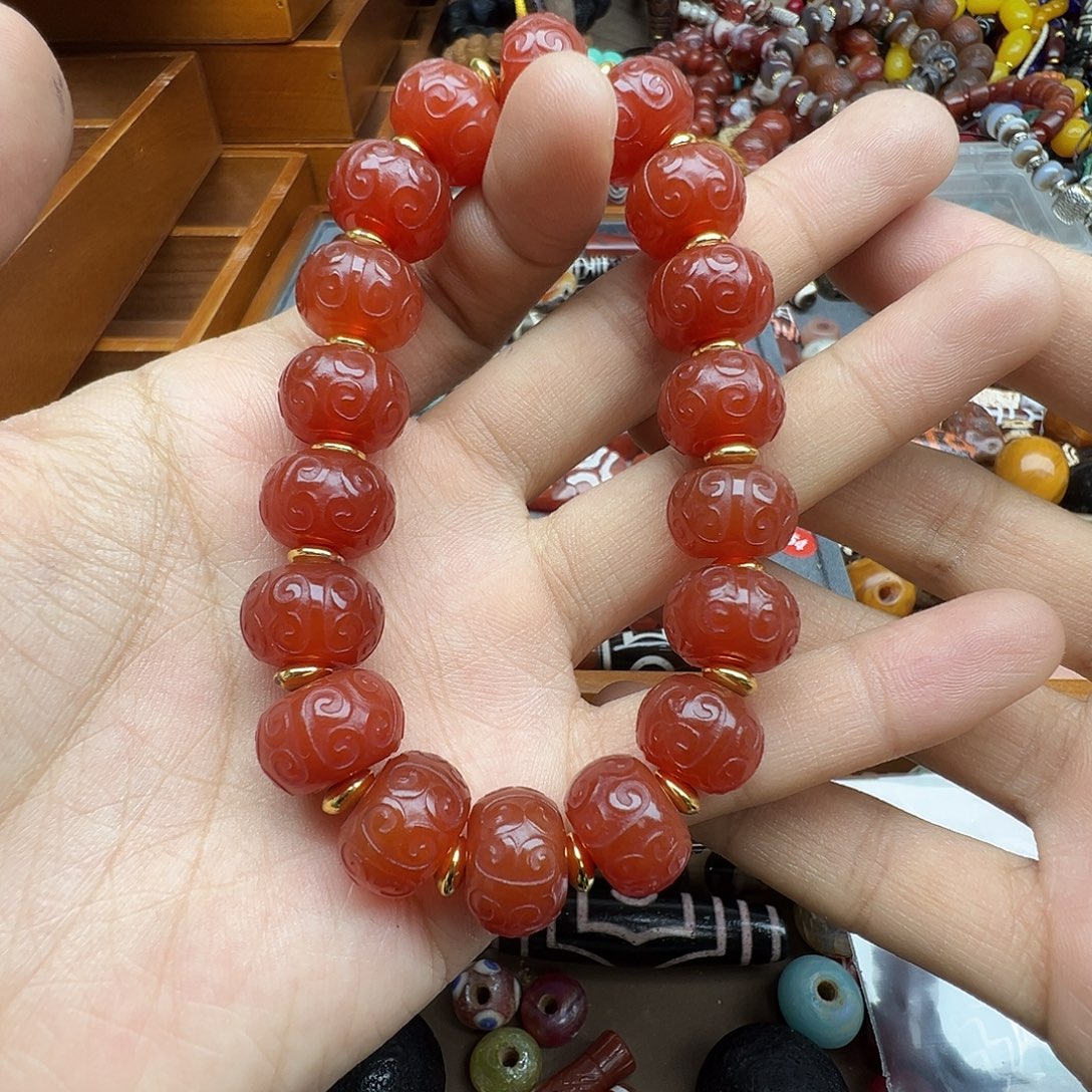 青***坊玛瑙/玉髓未镶嵌珠宝半成品