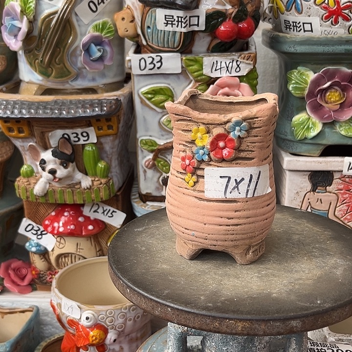 粗陶材质多肉花盆