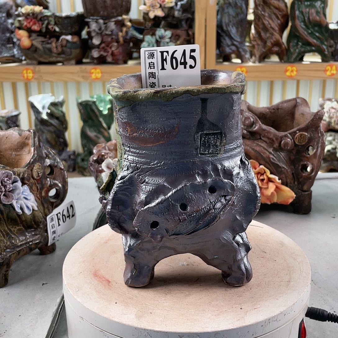 紫砂花瓶手工制作默认微瑕645