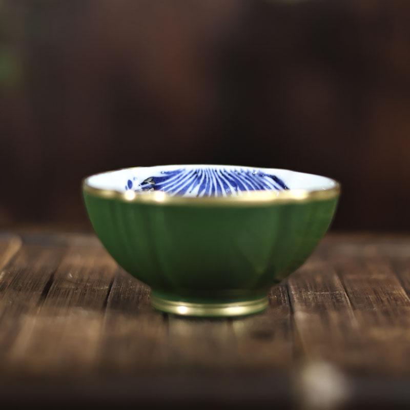 【九姐爱喝茶】石绿鱼藻-华隐堂-贝壳杯-60ml（华隐S0580）