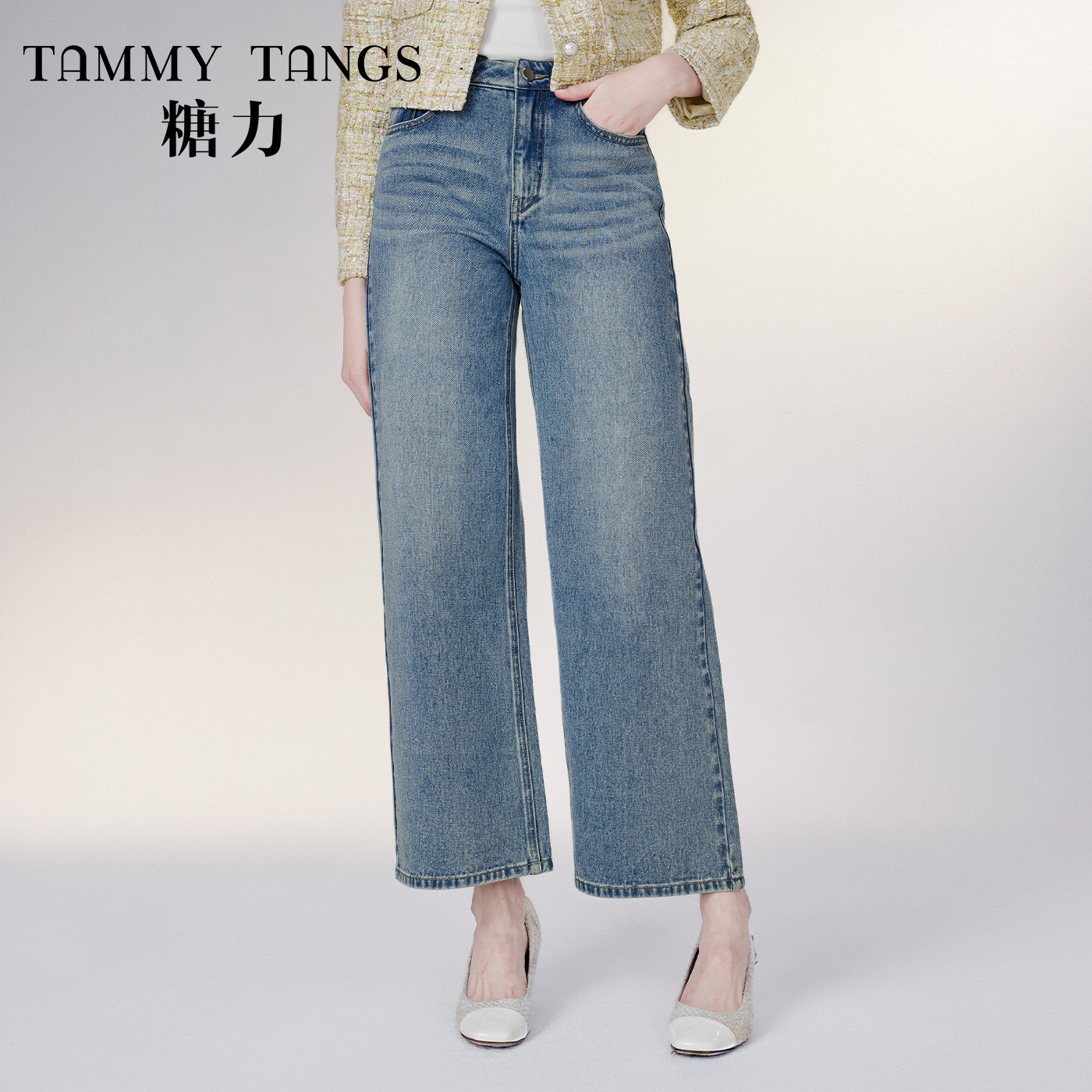 【白姐专属】糖力水晶钻饰阔腿裤TWRCK62047