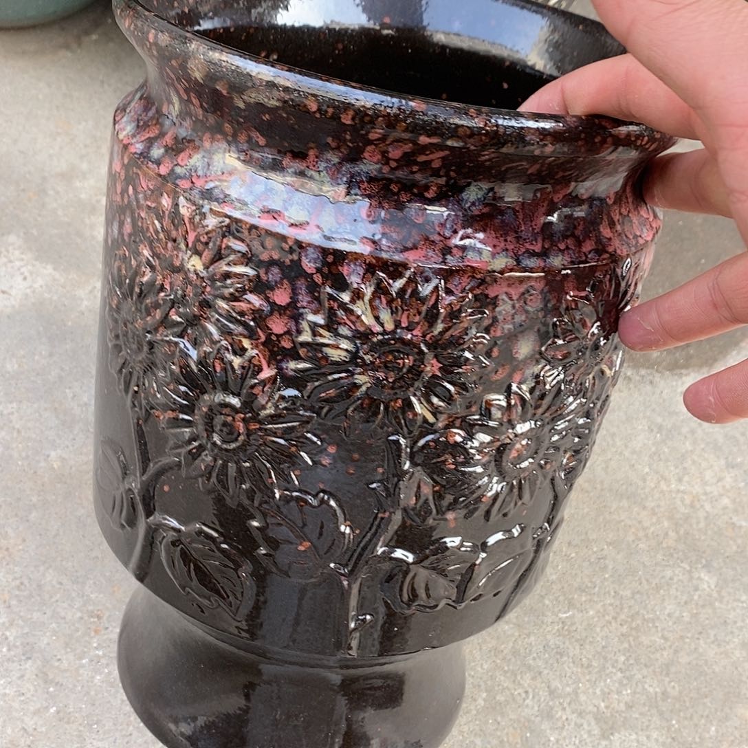 紫砂花盆正品口20高31