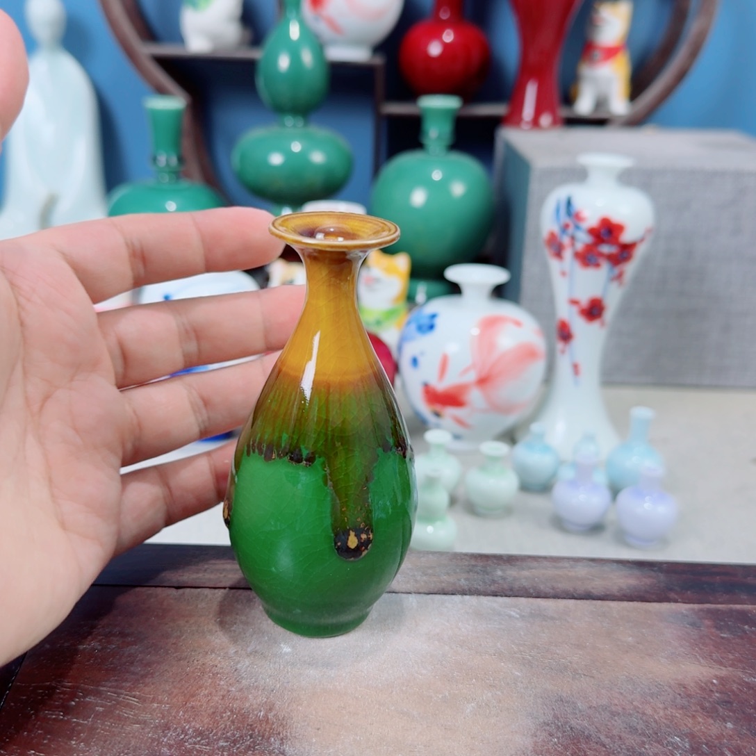 陶瓷手工小花器摆件